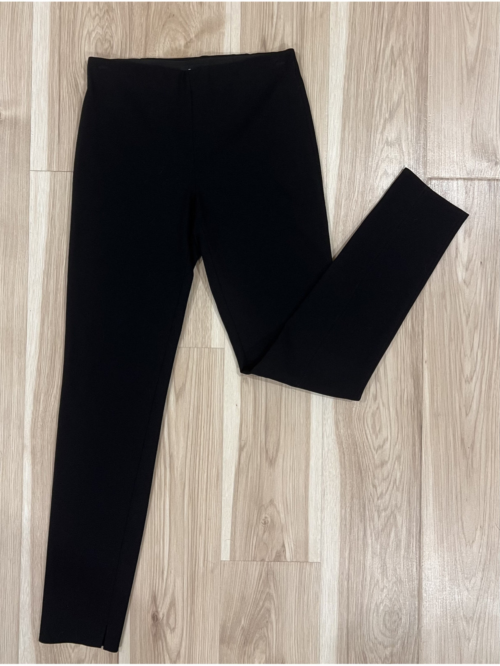 Theory Black Seamed Pull On Skinny Pants Leggings Size P XS